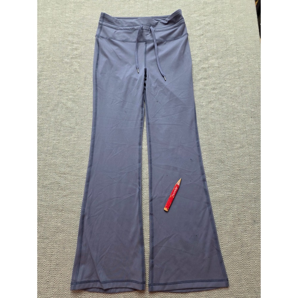 Yogalicious Lux Dianna 7/8 Flare Pants Purple Blue Drawstring Size M Activewear